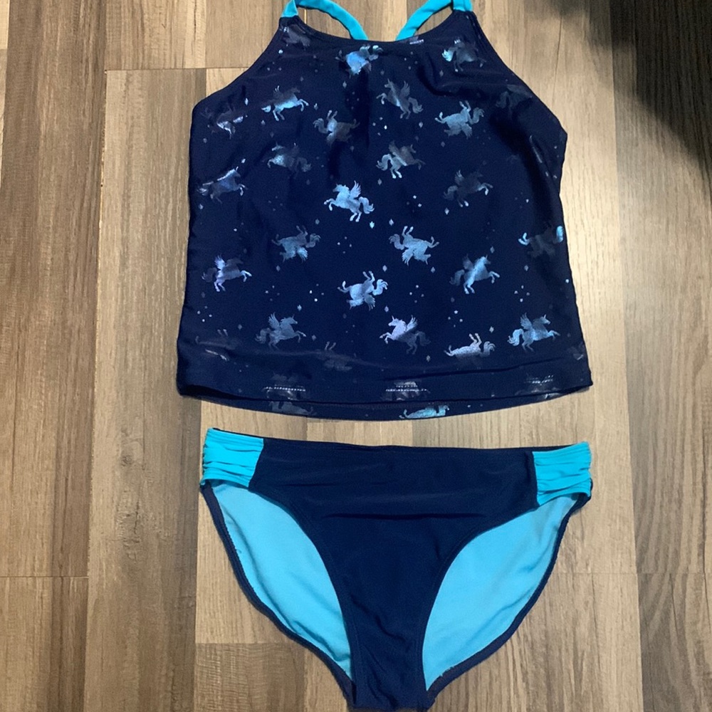 Sparkly unicorn big kids bathing suit 🥰